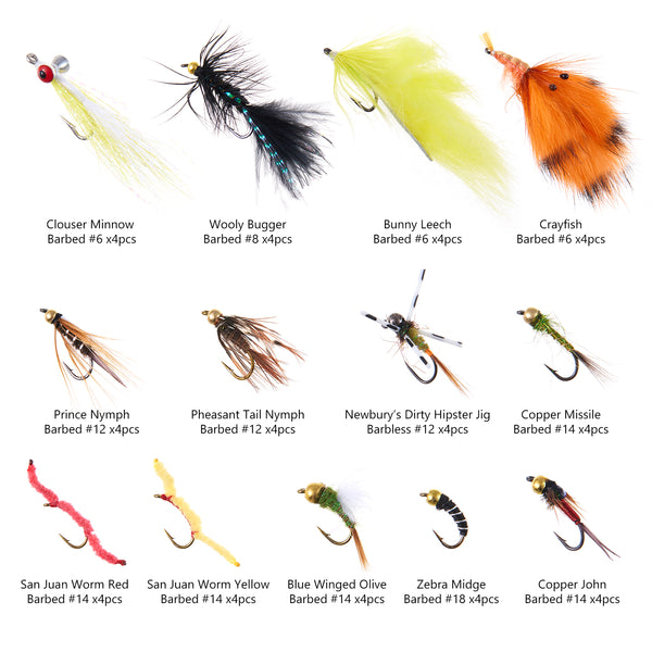  BASSDASH Fly Fishing Wet Flies Streamers Nuke Eggs for Trout  Steelhead Salmon Fishing, Fly Lure Kit with Box : Sports & Outdoors