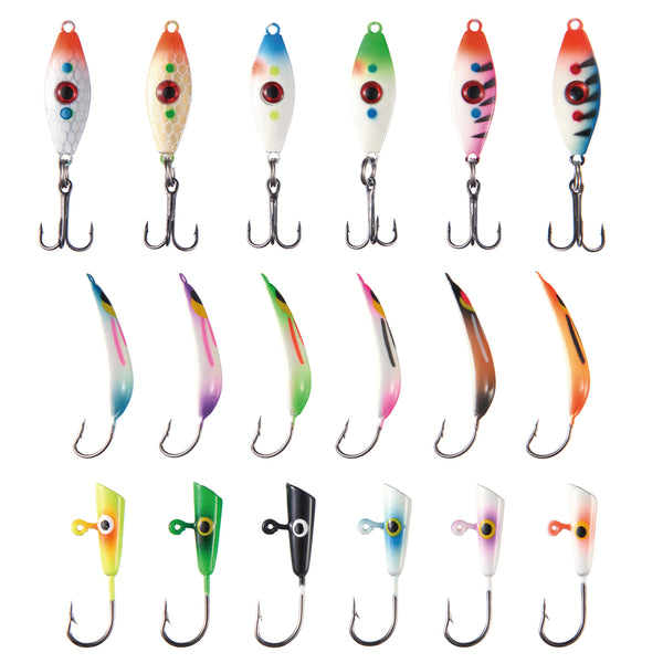 MNFT 6PCS Ice Fishing Jigs Kit, Micro Ice Fishing Hooks Gear, Glowing Paint  Ice Fishing Lures - AliExpress