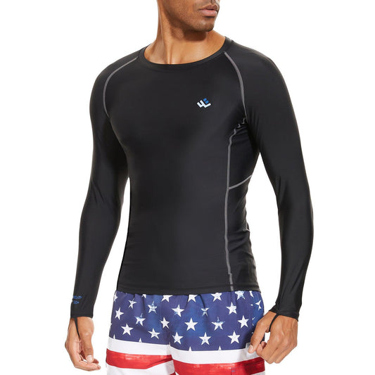 WILDBREATH Men's UPF 50+ Compression Rash Guard - Bassdash