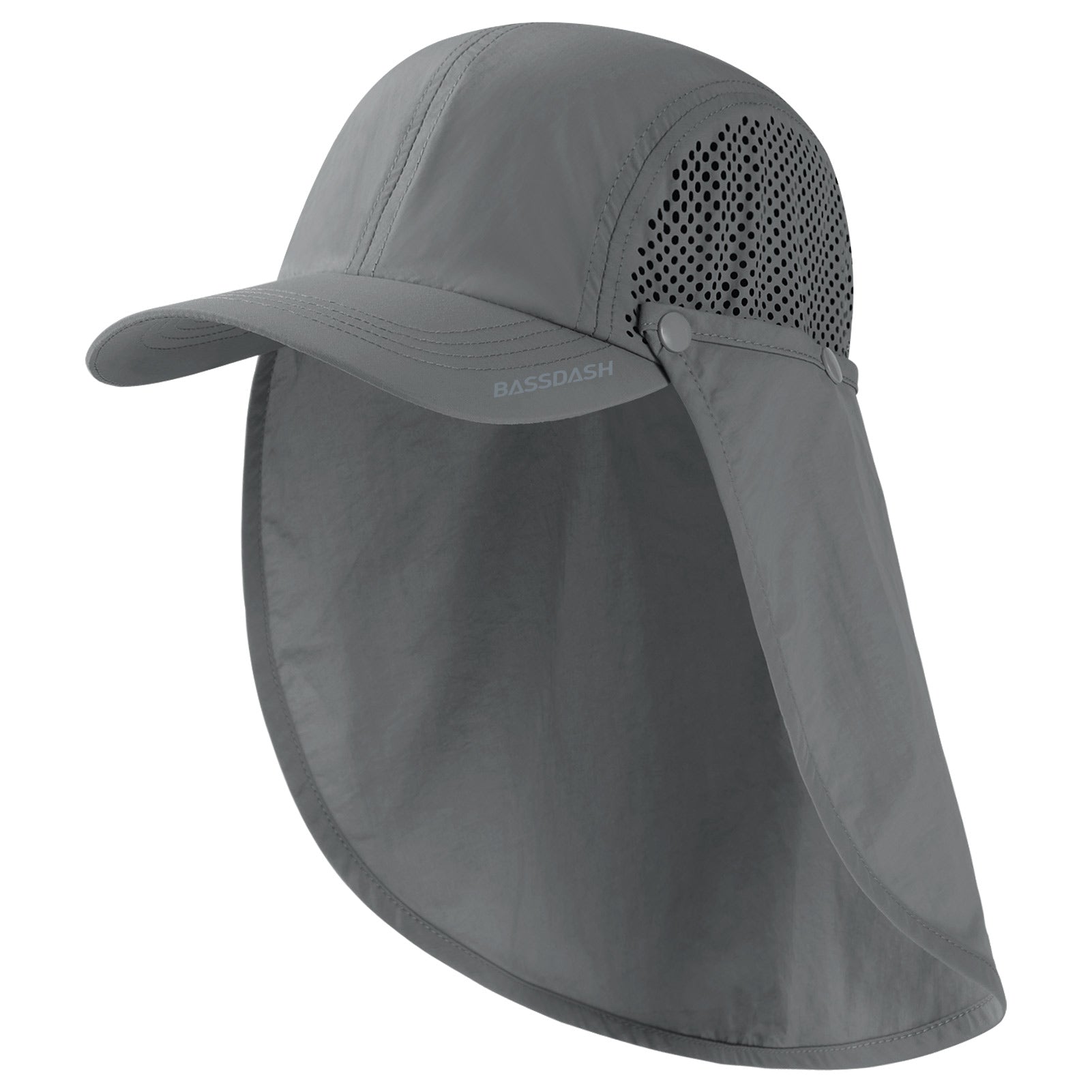 Karlsitek Sun Cap Fishing Hat,360UV Sun Protection with UPF 50+ Neck & Face Flap Cover, adult Unisex, Size: One size, Gray