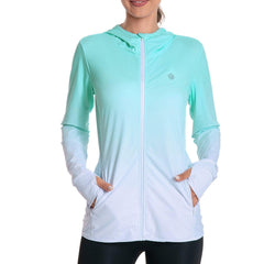 Lightbare Women's UPF 50+ Sun Protection Full Zip Hoodie Jacket - Bassdash