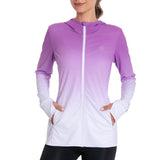 Lightbare Women's UPF 50+ Sun Protection Full Zip Hoodie Jacket