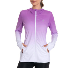 Lightbare Women's UPF 50+ Sun Protection Full Zip Hoodie Jacket - Bassdash