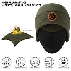 2-in-1 Warm Fleece Hat - Bassdash