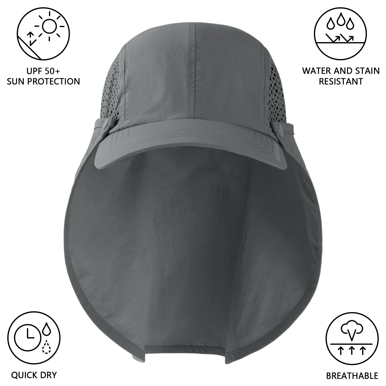 Unisex Sun Cap Fishing Hats, Outdoor 360° Sun Protection UPF 50+ Sun Caps,  Removable Neck Face Flap Cover Caps, Quick Dry Baseball Hat for Man Women