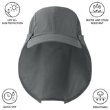 Bassdash Foldable UPF 50+ Fishing Hats with Removable Neck Flap FH12