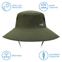 Unisex UPF 50+ Sun Hat with Face Cover & Neck Flap FH09 - Bassdash