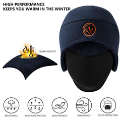 2-in-1 Warm Fleece Hat - Bassdash