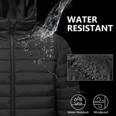 UVSAI Men Puffer Hooded Jacket Insulated Warm Winter Coats