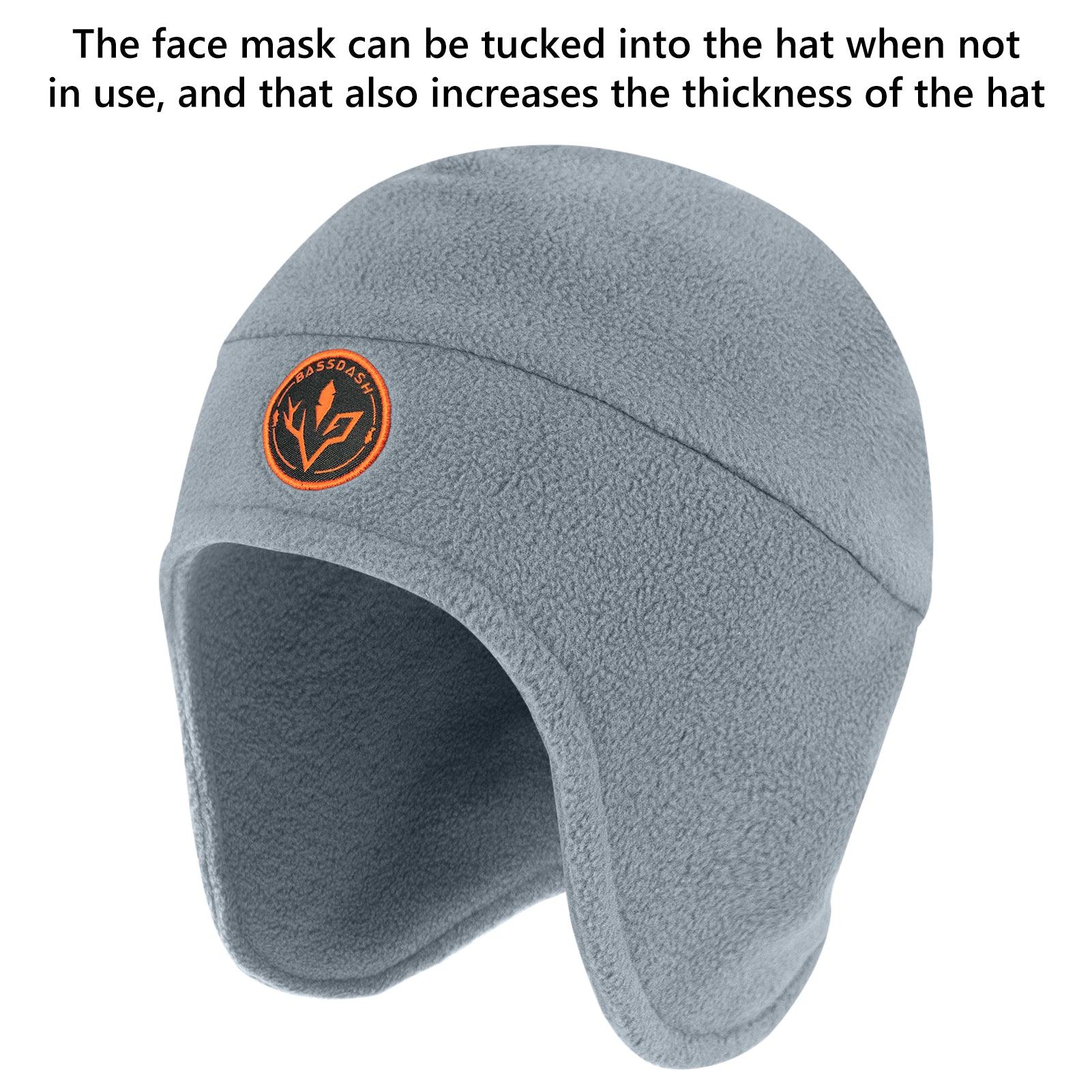 2-in-1 Warm Fleece Hat - Bassdash