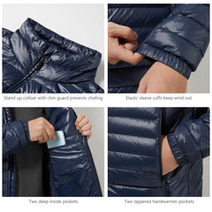 UVSAI Men Down Jacket Insulated Warm Winter Coat with Pockets