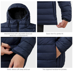 UVSAI Men Puffer Hooded Jacket Insulated Warm Winter Coats