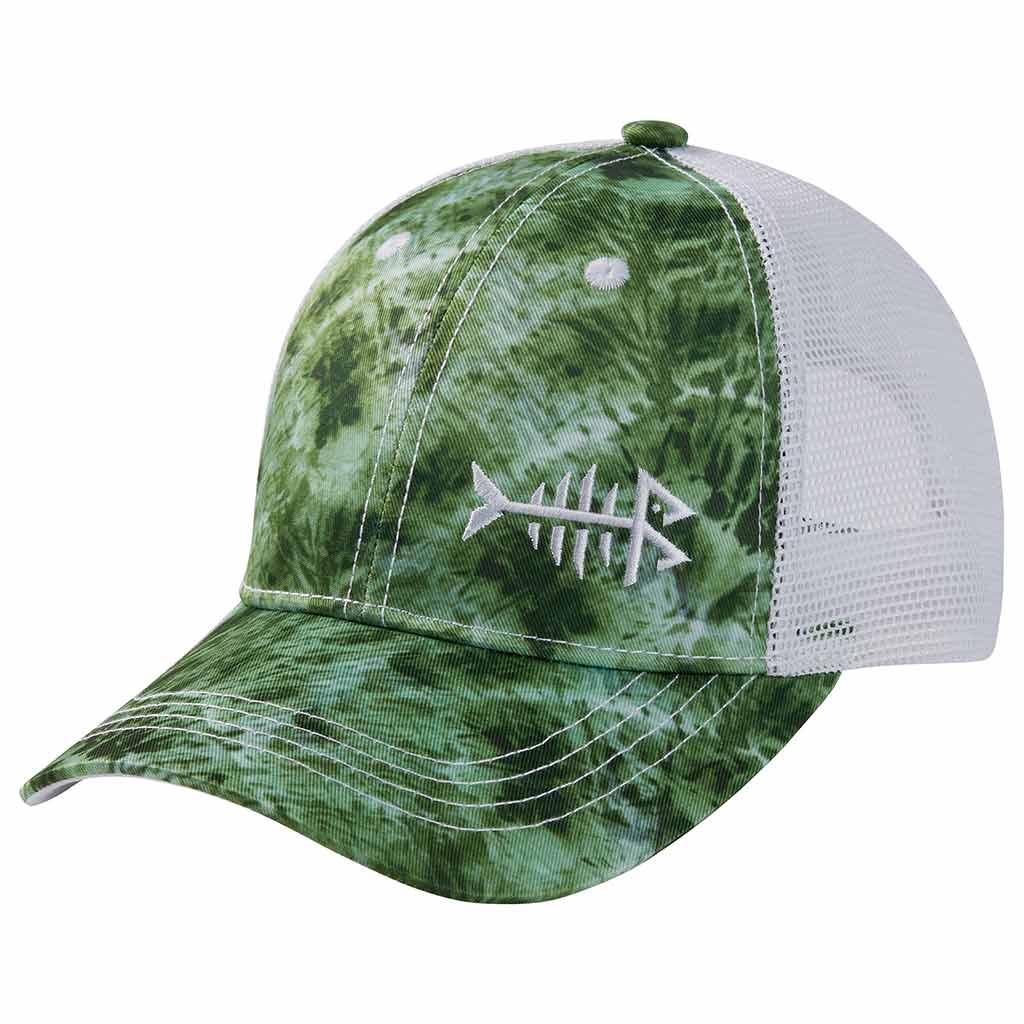 Bassdash unisex Baseball Trucker Cap Mesh Back Adjustable Fishing Hat, Green Camo