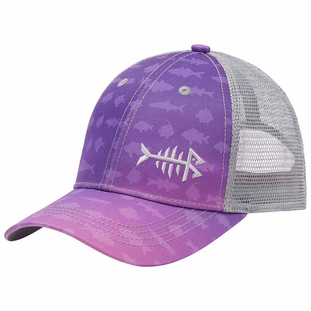 Bassdash unisex Baseball Trucker Cap Mesh Back Adjustable Fishing Hat, Gradient Purple
