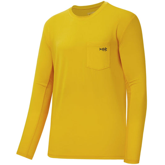 Men’s UPF 50+ Long Sleeve Sun Shirt with Chest Pocket - Bassdash