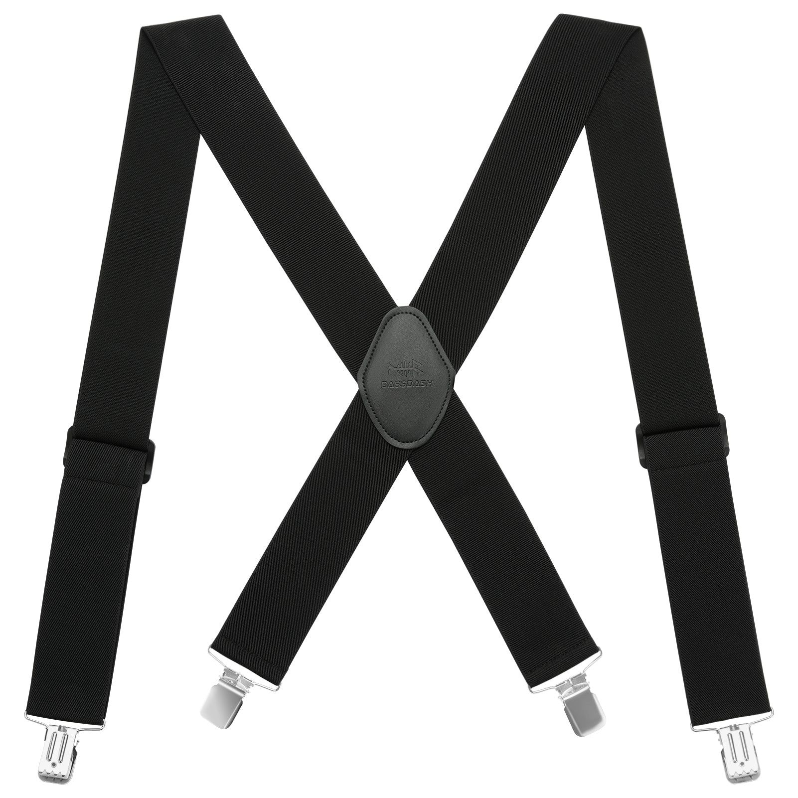 Men's Elastic Suspenders with Heavy Duty Metal Clips
