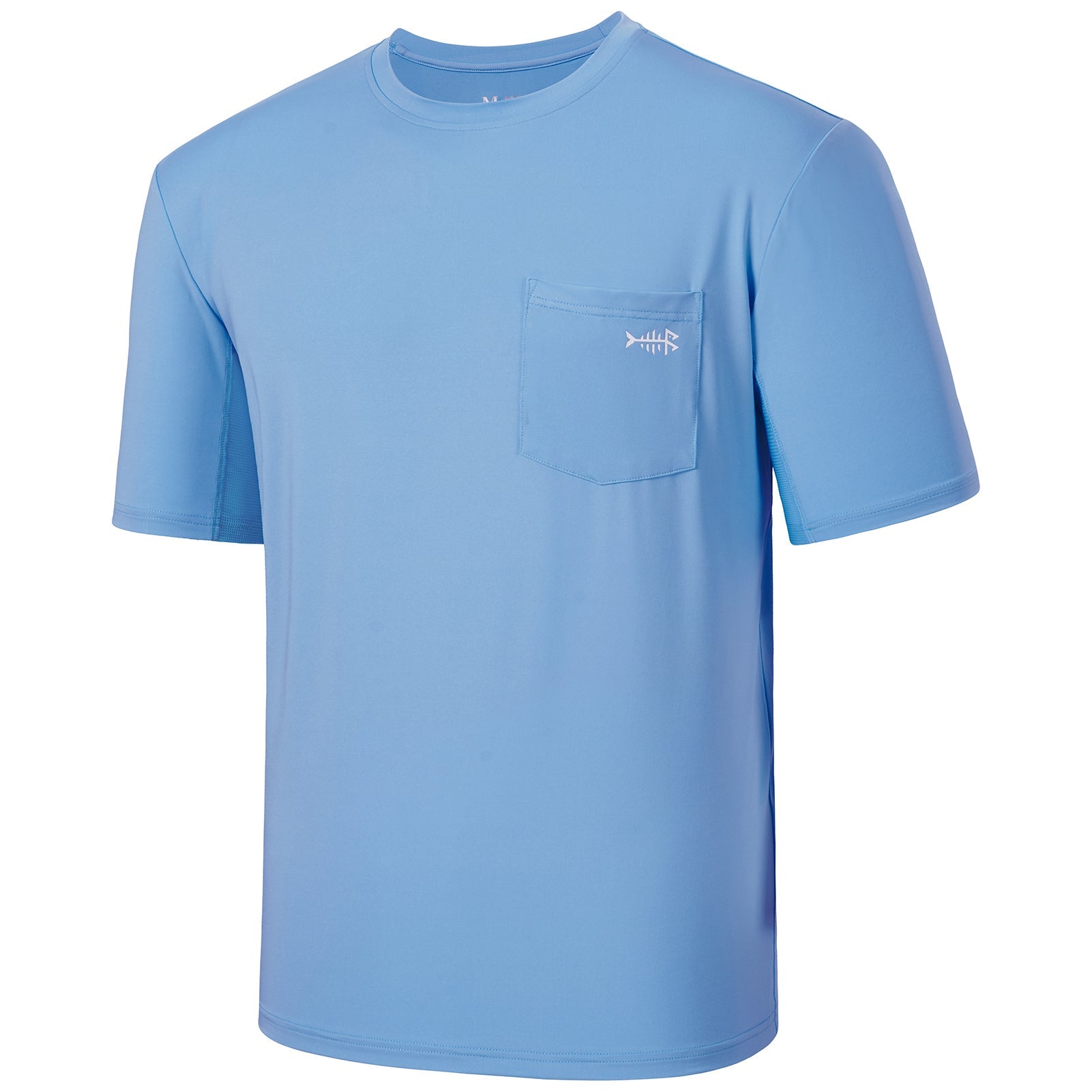 Men's UPF 50+ Short Sleeve Pocket T-Shirt FS26M 2pcs/pack Carolina/White Logo / Medium
