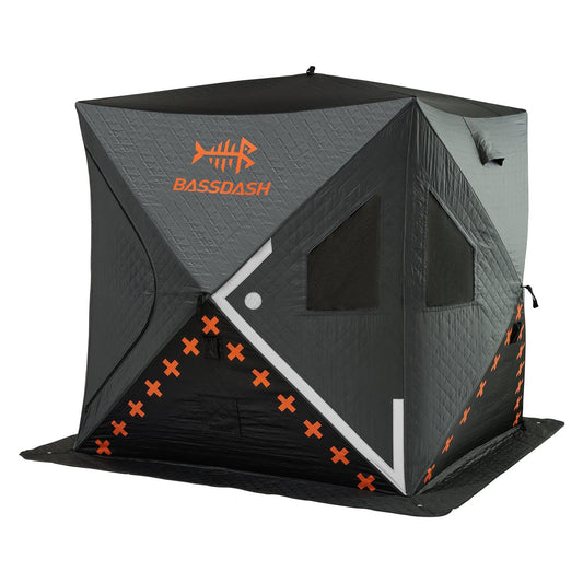 Pop Up Ice Fishing Shelter 2-3, 3-4 Person - Bassdash