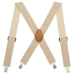 Men’s Elastic Suspenders with Heavy Duty Metal Clips - Bassdash