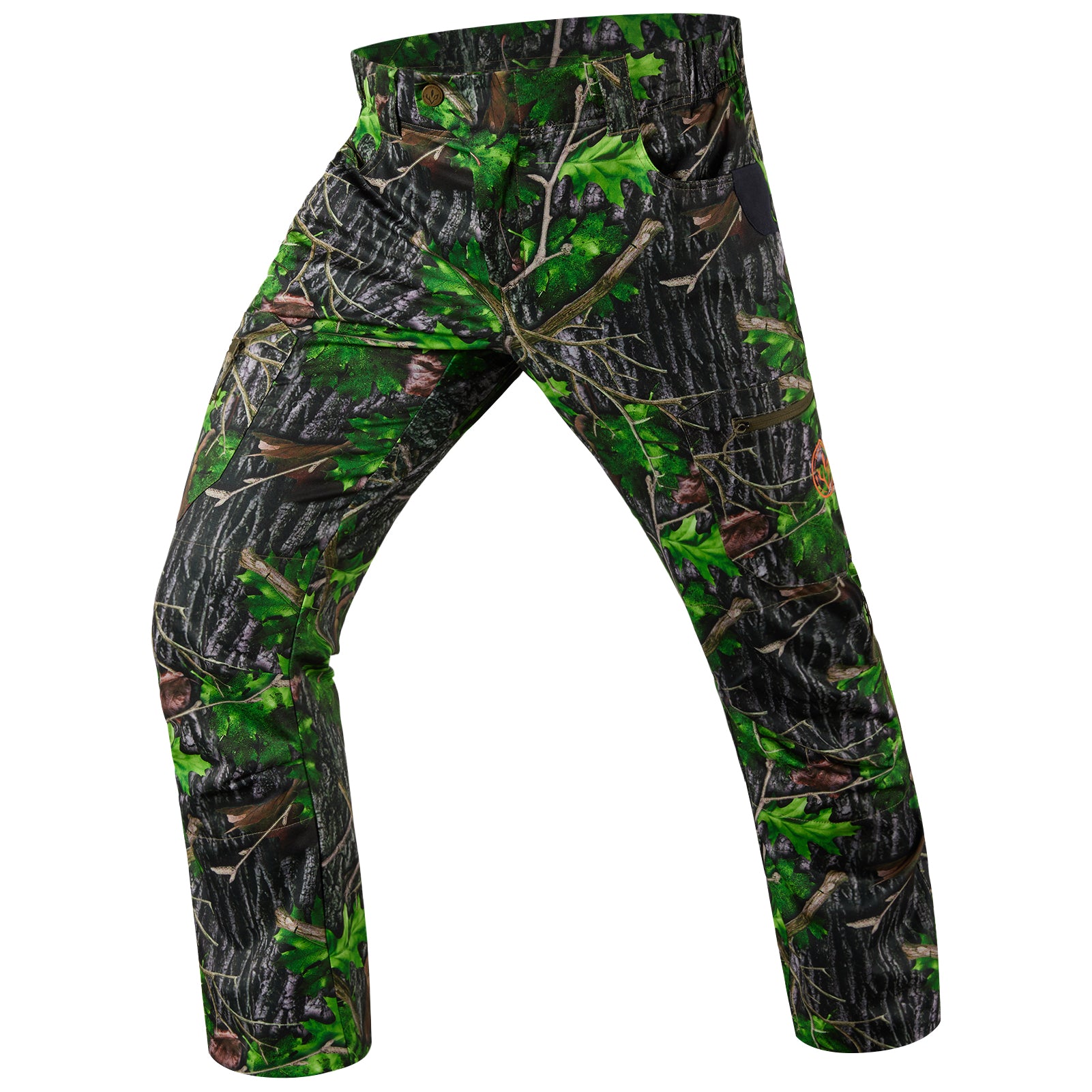 Bassdash Men's Tracker Lightweight Hunting Pants for Early Season, Green Leaf / 38W x 32L
