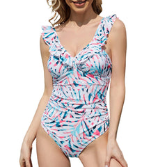 WILDBREATH Women's Tummy Control Ruffled Strap One Piece Swimsuit - Bassdash