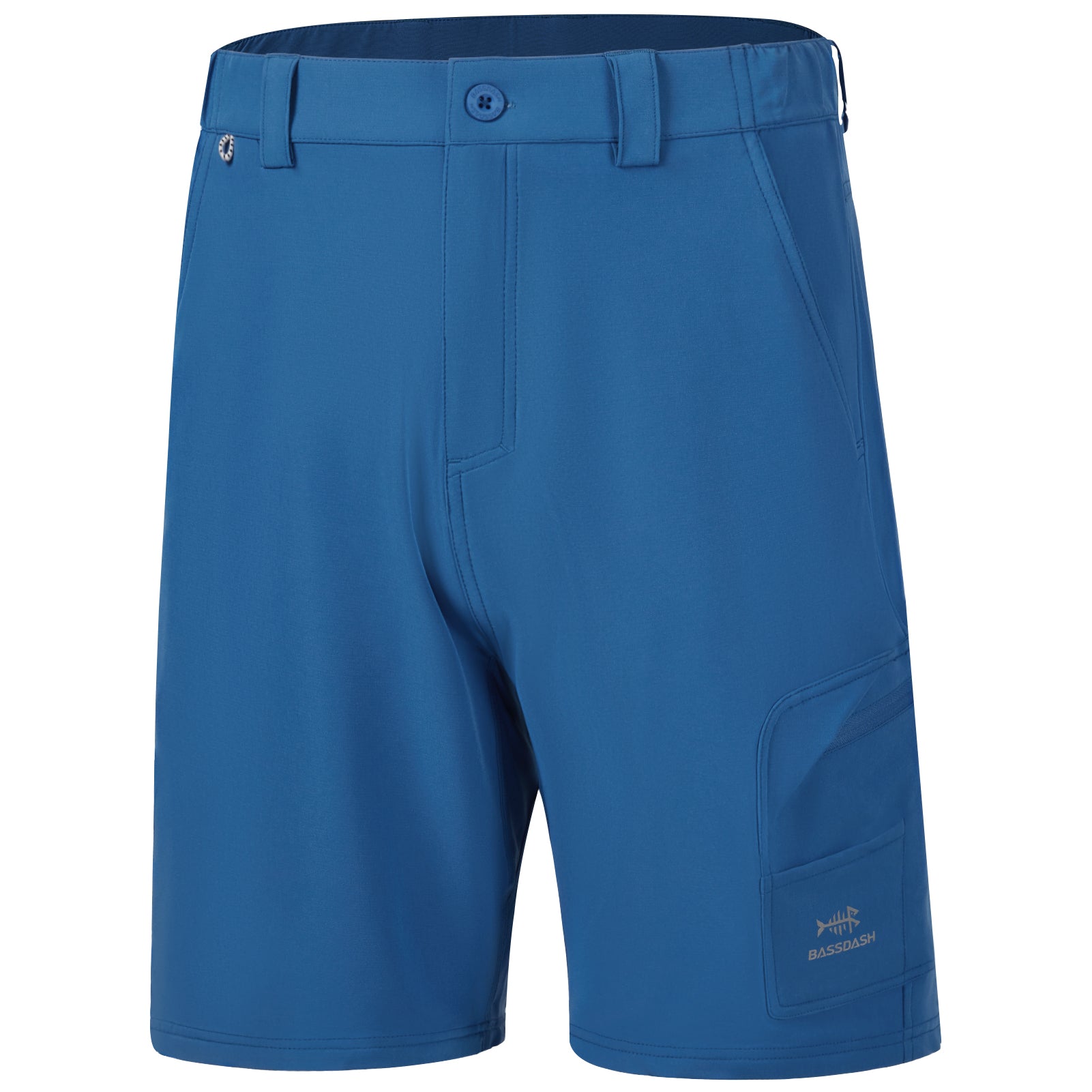 Men's UPF 50+ 10.5” Cargo Shorts Quick Dry Water Resistant FP01M, Snorkel Blue / XL (36-38)W x 10.5L