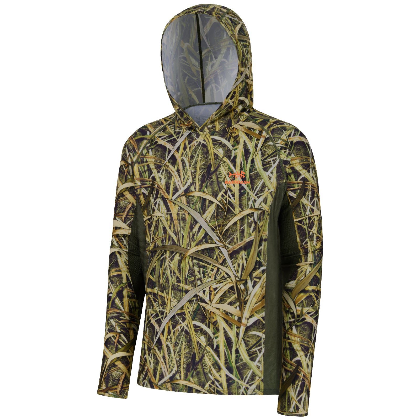 Men's Lightweight Hunting Camo Hoodie Shirt FS30M, Reeds / 5X-Large
