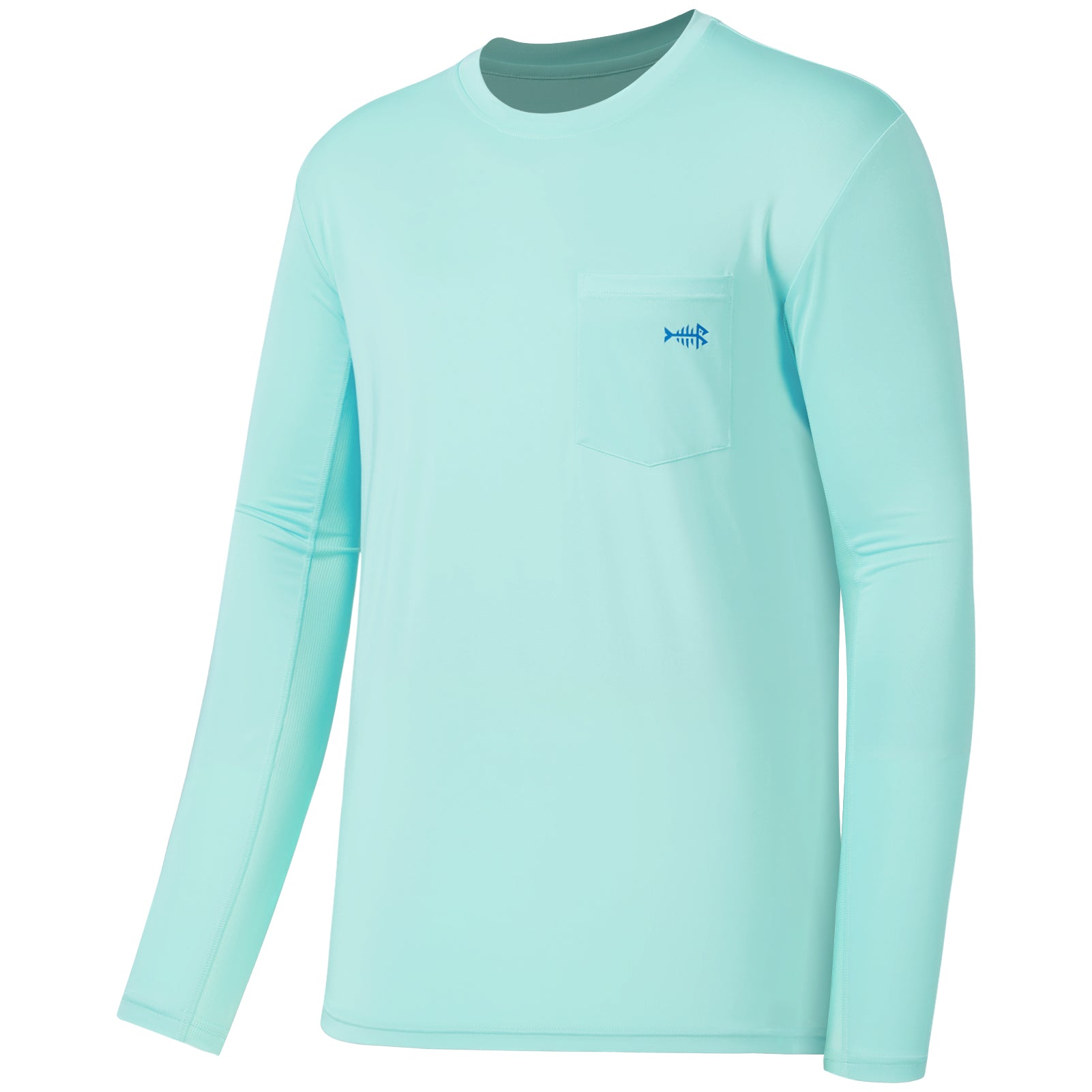 UV Long Sleeve Fishing Shirts | Bassdash Fishing Sky Blue/White Logo / 3XL