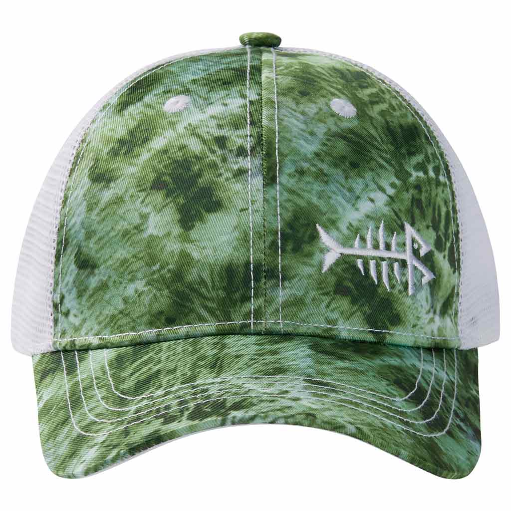 Fish Hippie Hat Trucker Style Cap snap back Fishing Boat Adjustable Size  Green