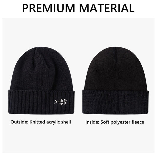 Fleece Lining Winter Knit Beanie - Bassdash