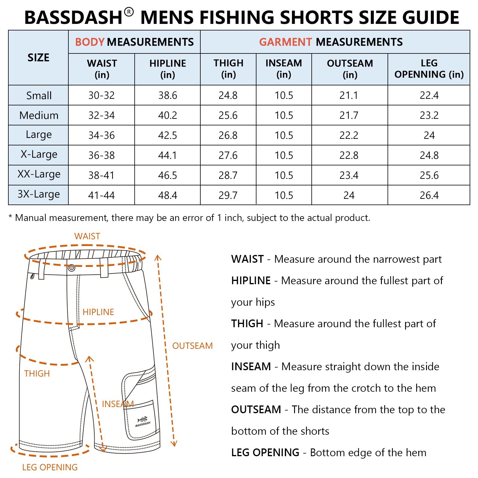 Palmyth Men's Fishing Short Quick Dry 10.5” Sun Protection UV UPF 50+ Cargo Shorts Water Resistant for Saltwater Freshwater