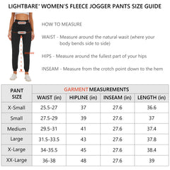 Women's Fleece Lined Jogger Pants LB12W - Bassdash