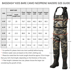 Kid’s Neoprene Waders with 600g Insulated Rubber Boots - Bassdash