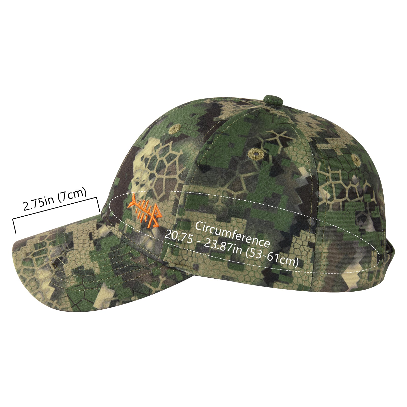 Rebel Lure Fishing Hat with Full Back, Camo 