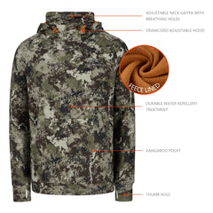 Men’s Fleece Hoodie with Neck Gaiter FS18M - Bassdash