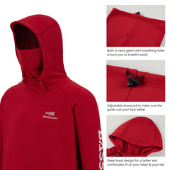 Men’s Fleece Hoodie with Neck Gaiter FS18M - Bassdash