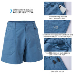 Men's 8in Quick Dry Water Resistant UPF 50+ Shorts - Bassdash