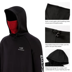 Men’s Fleece Hoodie with Neck Gaiter FS18M - Bassdash