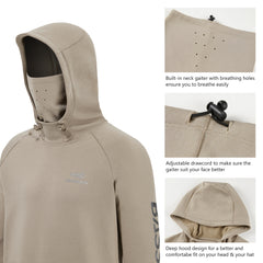 Men’s Fleece Hoodie with Neck Gaiter FS18M - Bassdash