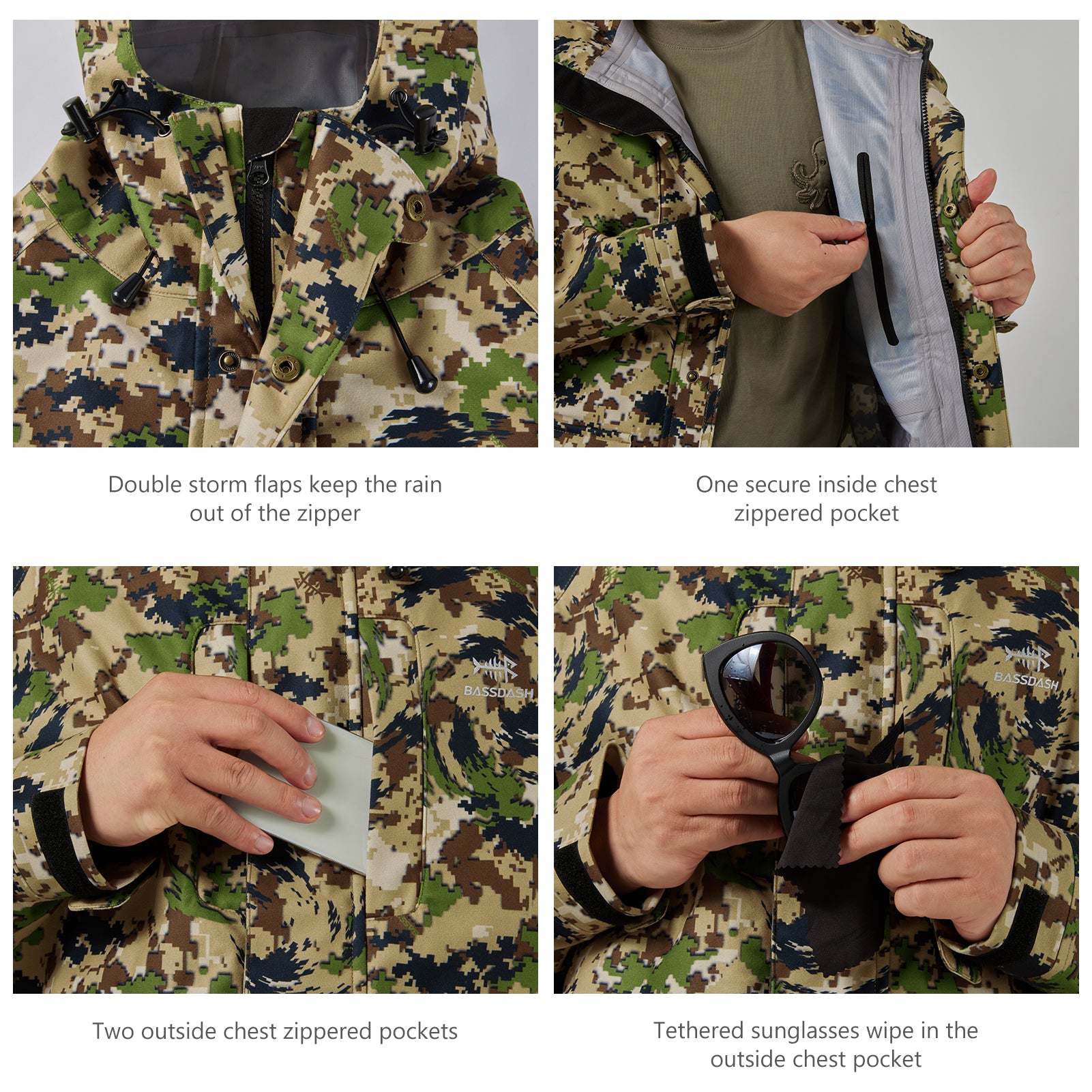 Men's Camo Print Water Repellent Insulated Jacket