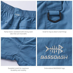 Men's 8in Quick Dry Water Resistant UPF 50+ Shorts - Bassdash