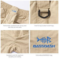 Men's 8in Quick Dry Water Resistant UPF 50+ Shorts - Bassdash