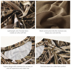 M's UPF 50+ Long Sleeve Camo Shirts for Hunting