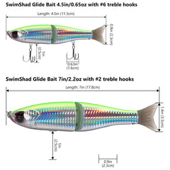 SwimShad Glide Baits Single-Jointed Hard Fishing Lure