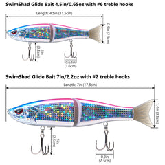 SwimShad Glide Baits Single-Jointed Hard Fishing Lure