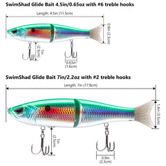 SwimShad Glide Baits Single-Jointed Hard Fishing Lure