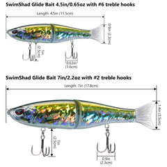 SwimShad Glide Baits Single-Jointed Hard Fishing Lure