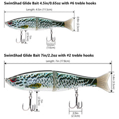 SwimShad Glide Baits Single-Jointed Hard Fishing Lure