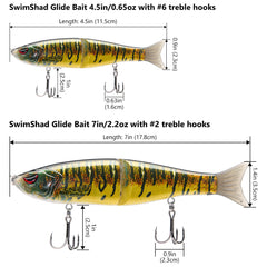 SwimShad Glide Baits Single-Jointed Hard Fishing Lure