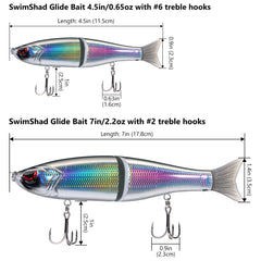 SwimShad Glide Baits Single-Jointed Hard Fishing Lure